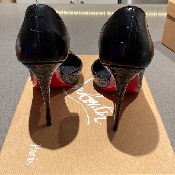 Louboutin Iriza Black Calf Leather Stilettos - Picture 8 of 12